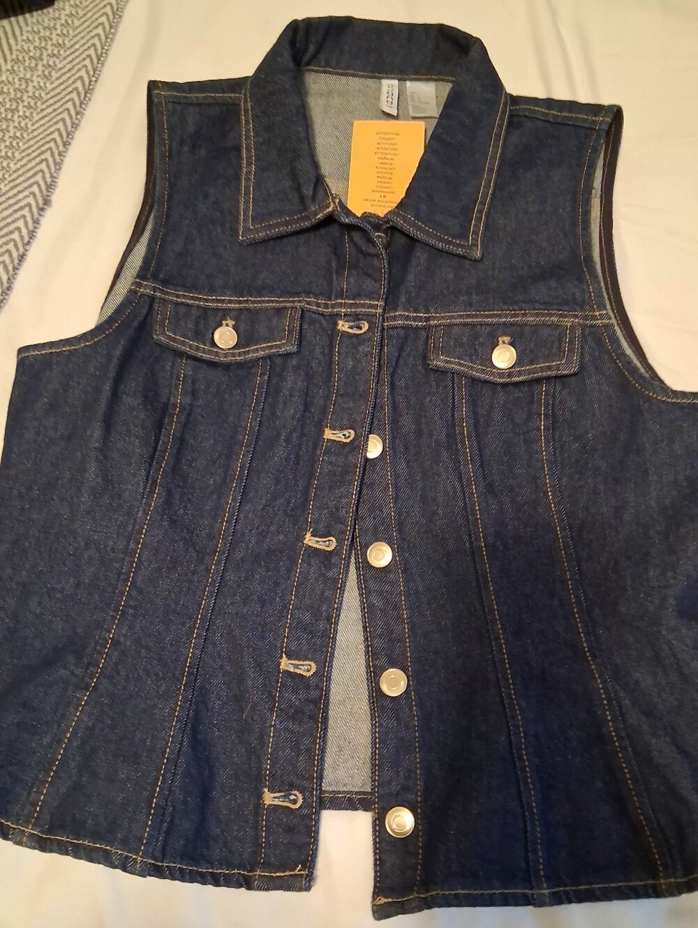 H&M Dark Blue Denim Vest